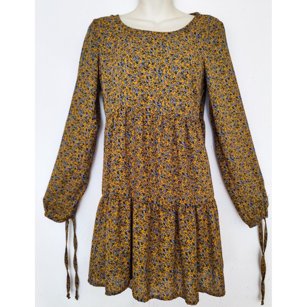 Wild Fable Women's Dress Floral Boho Peasant Long Sleeve SZ XS